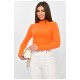 Женская кофта однотонная в рубчик оранжевого цвета 201982L