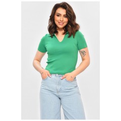 Футболка жіноча однотонна зеленого кольору 202006L
