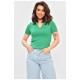 Футболка жіноча однотонна зеленого кольору 202006L