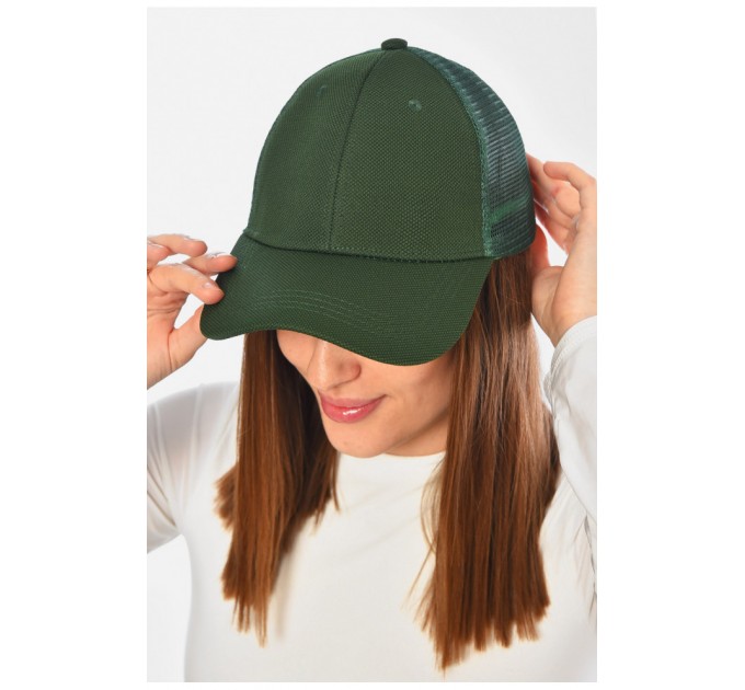 Кепка женская зеленого цвета 202017L
