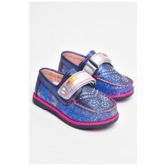Мокасини дитячі для дівчинки темно-синього кольору 202322L