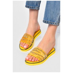 Шльопанці жіночі жовтого кольору 202349L