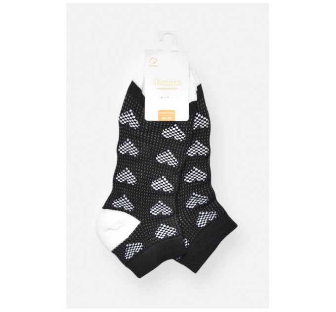 Шкарпетки жіночі спортивні демісезонні чорного кольору 202425L