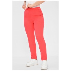 Штани жіночі однотонні рожевого кольору 202571L