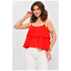 Майка жіноча однотонна червоного кольору 202602L
