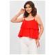 Женская майка однотонная красного цвета 202602L