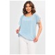 Блуза жіноча однотонна блакитного кольору 202700L