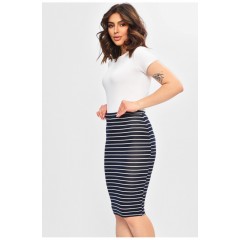 Спідниця жіноча темно-синього кольору у смужку 202875L