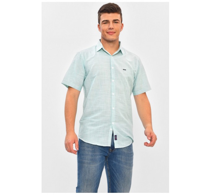 Сорочка чоловіча однотонна м'ятного кольору 202907L