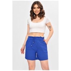 Шорты женские однотонные синего цвета 203002L