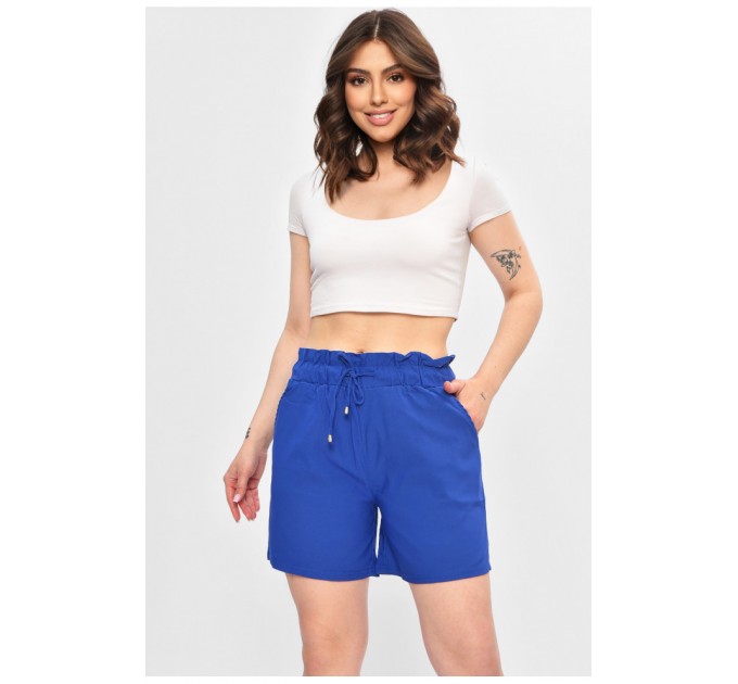 Шорти жіночі однотонні синього кольору 203002L