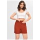 Шорти жіночі однотонні теракотового кольору 203006L