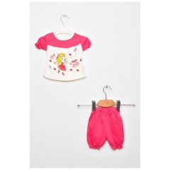 Костюм дитячий для дівчинки малинового кольору 203058L