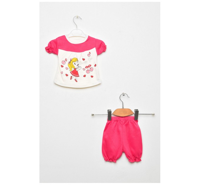 Костюм дитячий для дівчинки малинового кольору 203058L