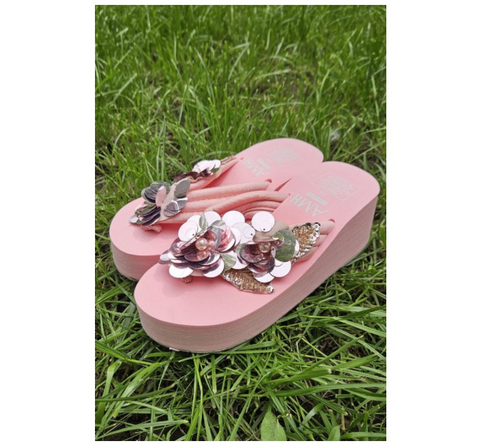 Вьетнамки женские розового цвета 203067L