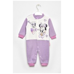 Чоловічок дитячий для дівчинки бузкового кольору з шапочкою 203076L