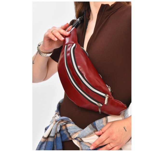 Бананка жіноча бордового кольору 203323L