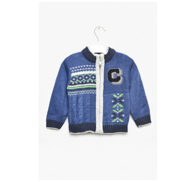 Светр дитячий для хлопчика синього кольору 203392L