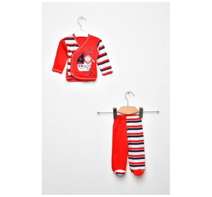 Комплект детский для мальчика красного цвета с принтом 203467L