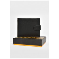 Гаманець чоловічий з екошкіри чорного кольору 203738L