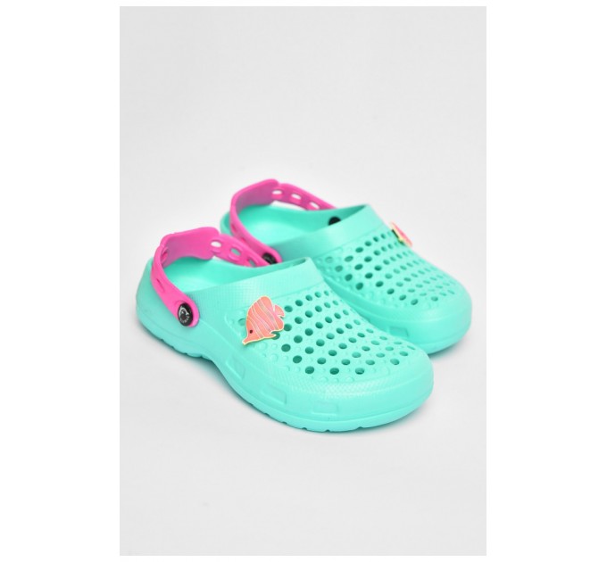 Кроксы детские мятного цвета 203816L