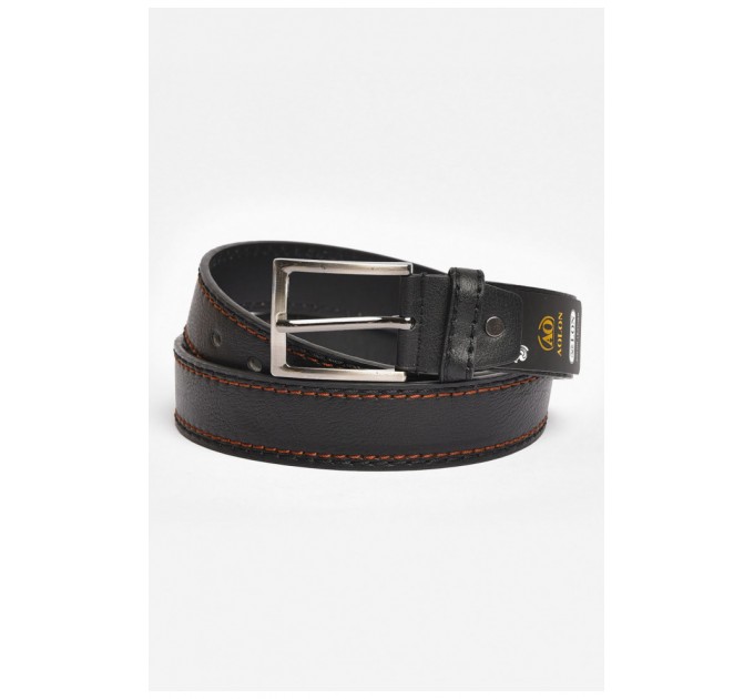 Ремінь чоловічий чорного кольору розмір 116*3,5 см 203912L