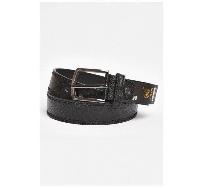 Ремінь чоловічий чорного кольору розмір 116*3,5 см 203914L