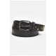 Ремінь чоловічий чорного кольору розмір 116*3,5 см 203914L