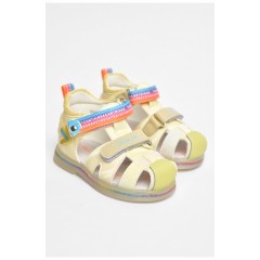 Сандалі дитячі для дівчинки світло-жовтого кольору 204196L