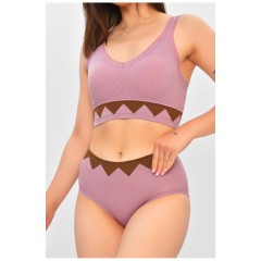 Комплект жіночий фіолетового кольору чашка В 204218L