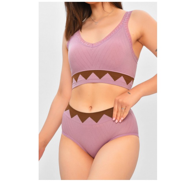 Комплект жіночий фіолетового кольору чашка В 204218L