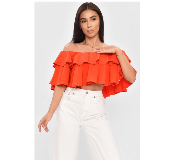 Блуза-топ женская красного цвета 204399L