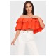 Блуза-топ жіноча червоного кольору 204399L Блуза-топ жіноча червоного кольору 204399L