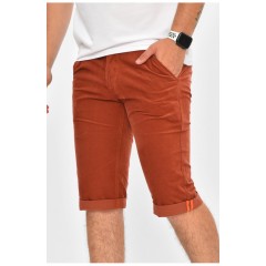 Бриджі чоловічі мікровільветові теракотового кольору 204448L