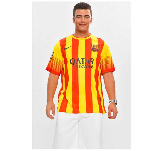 Футболка футбольна чоловіча червоного кольору з принтом 204483L