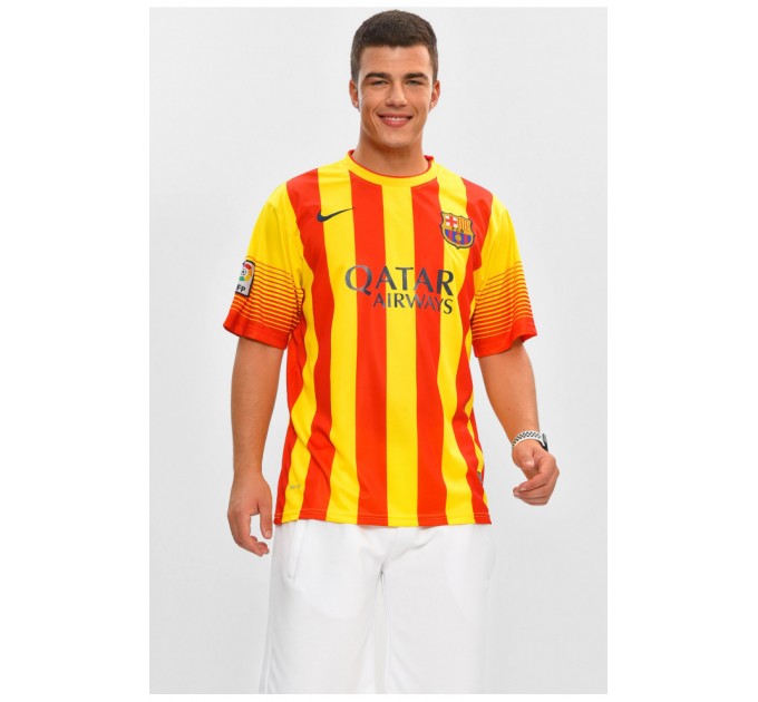 Футболка футбольна чоловіча червоного кольору з принтом 204484L