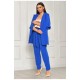 Костюм жіночий однотонний синього кольору 204678L