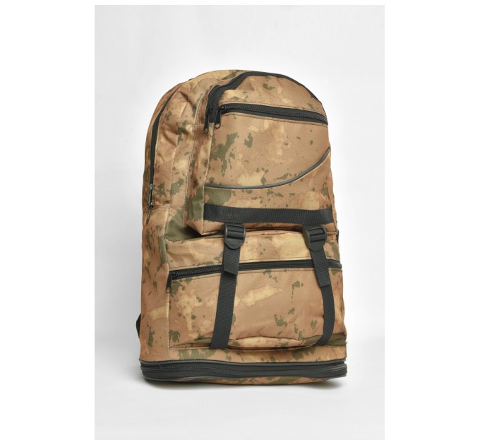 Рюкзак мужской спортивный бежевого цвета с принтом 204777L