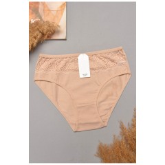 Труси жіночі напівбатальні бежевого кольору 204808L