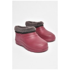 Галоші дитячі на флісі бордового кольору 204910L
