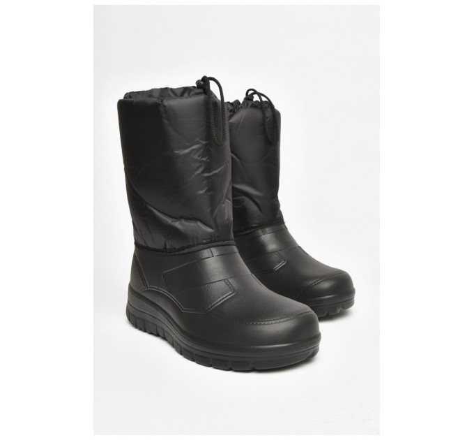 Дутики мужские пена на овчине черного цвета 205014L