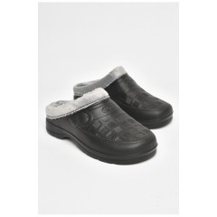 Калоші чоловічі без задника на флісі чорного кольору 205016L