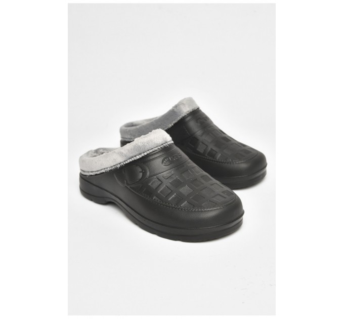 Калоші чоловічі без задника на флісі чорного кольору 205016L