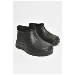 Галоши мужские на меху черного цвета 205094L