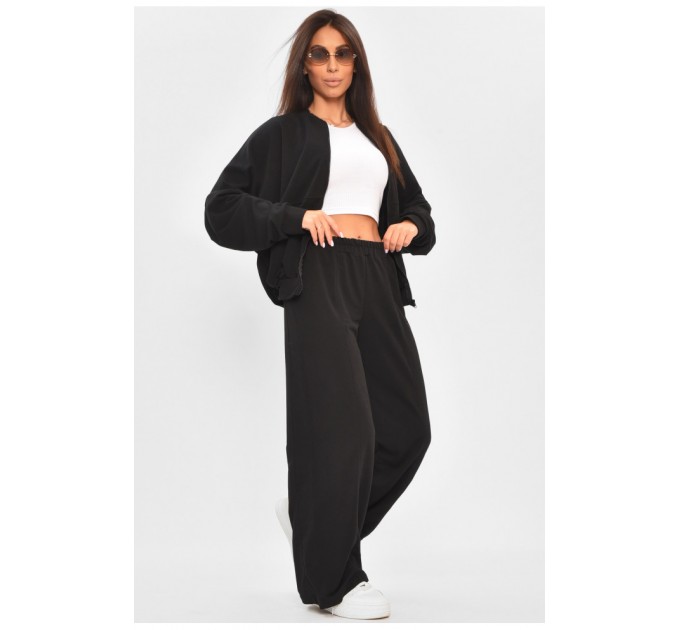 Спортивний костюм жіночий чорного кольору 205126L