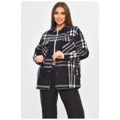 Сорочка жіноча темно-синього кольору із принтом 205171L