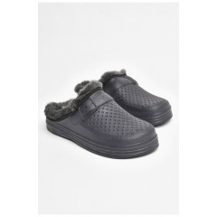 Сабо чоловічі на хутрі темно-синього кольору 205246L