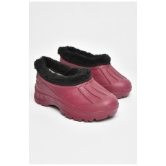 Галоші дитячі на флісі бордового кольору 205317L