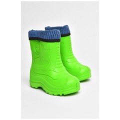 Чоботи піна дитячі зеленого кольору зі з`ємною шкарпеткою 205341L
