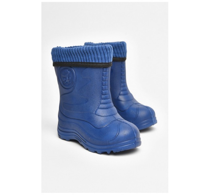 Чоботи піна дитячі темно-синього кольору зі з`ємною шкарпеткою 205346L